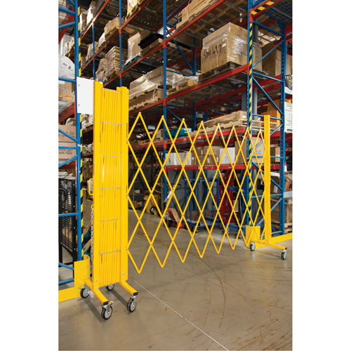 Expandable Barrier, 84" H x 20' L, Yellow WestPier