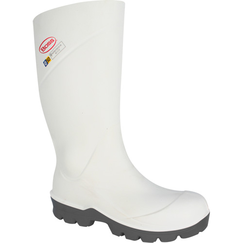 Boss&reg; Footwear Food Processing Boot, Polyurethane, Steel Toe, Size 4, Impermeable WestPier