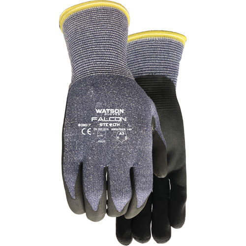 Gants r&eacute;sistant &agrave; la coupe Stealth Falcon 367, Taille Petit, Calibre 15, Rev&ecirc;tement Mousse de nitrile, Enveloppe en Fibre de verre/PEHP/Nylon/Spandex, ASTM ANSI niveau A3/EN 388 niveau C WestPier