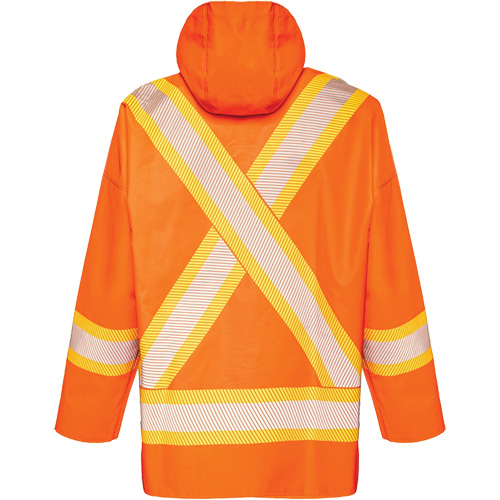 R804 Hurricane Rain Jacket, Small, High Visibility Orange WestPier