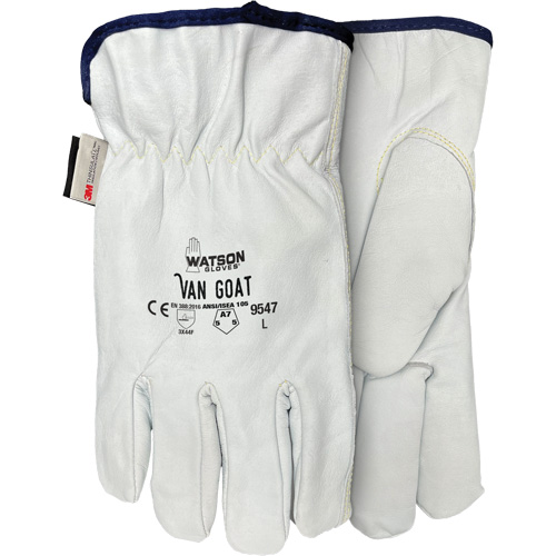 9547 Van Goat Cut Protection Gloves, X-Small, Grain Goatskin Palm, Thinsulate/Steel/Polyester/Para-Aramid Inner Lining WestPier