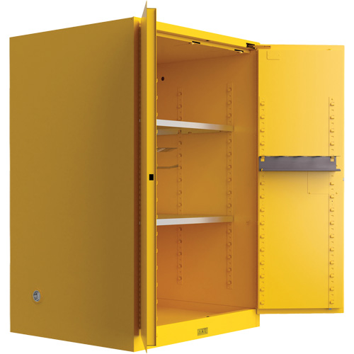 Utili-Guard+ Flammable Safety Cabinet, 90 Gal., 2 Door, 43" W x 65" H x 37" D WestPier