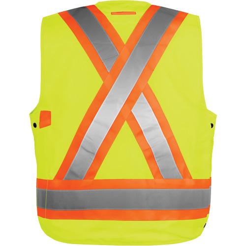 High-Visibility Surveyor's Vest, High Visibility Orange, Small, Polyester WestPier