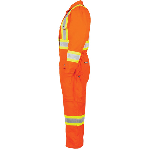 Salopette en canevas doubl&eacute;e haute visibilit&eacute;, 2T-Grand, Orange haute visibilit&eacute; WestPier