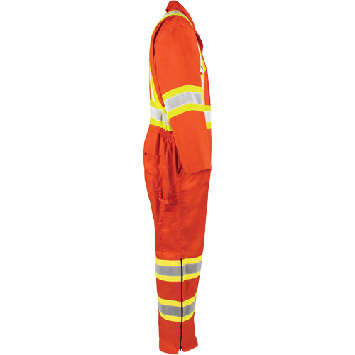 High-Visibility Unlined Coveralls, 3X-Large, High Visibility Orange WestPier