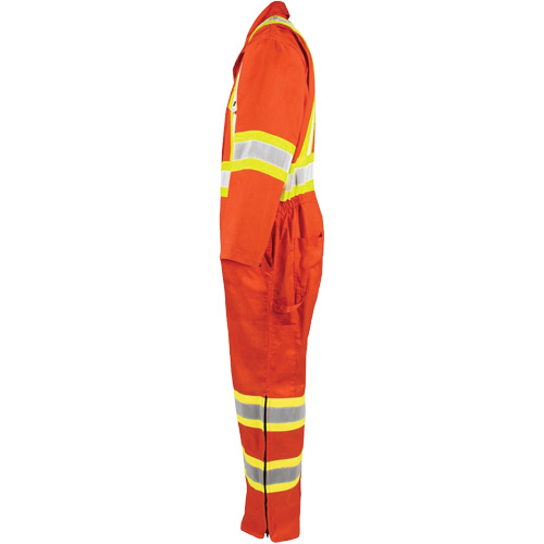 High-Visibility Unlined Coveralls, 3X-Large, High Visibility Orange WestPier