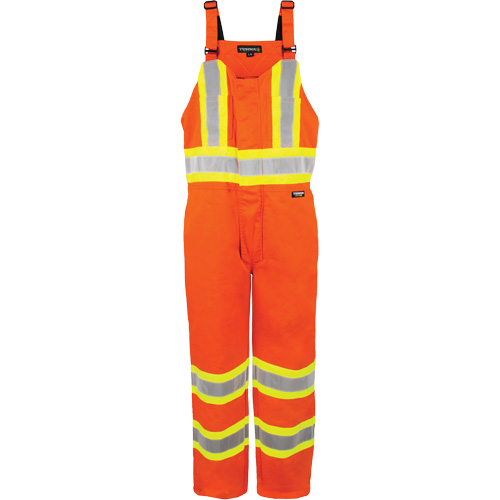 High-Visibility Unlined Overalls, Small, High Visibility Orange WestPier