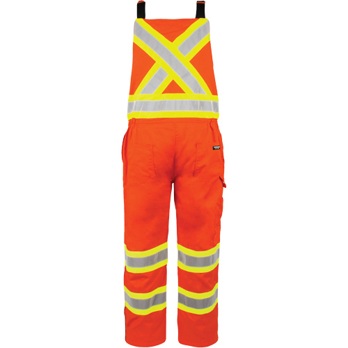 High-Visibility Unlined Overalls, Small, High Visibility Orange WestPier