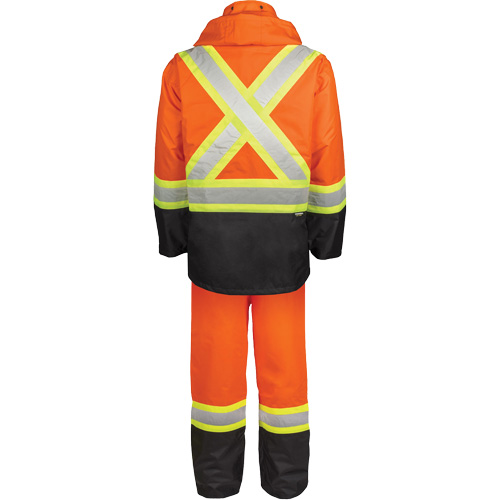 High-Visibility 150-Deniers Rain Suit, Polyester, Large, High Visibility Orange WestPier