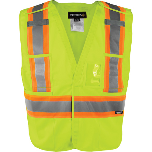 High-Visibility 5-Point Tear Away Vest, High Visibility Orange, Medium/Small, Polyester WestPier