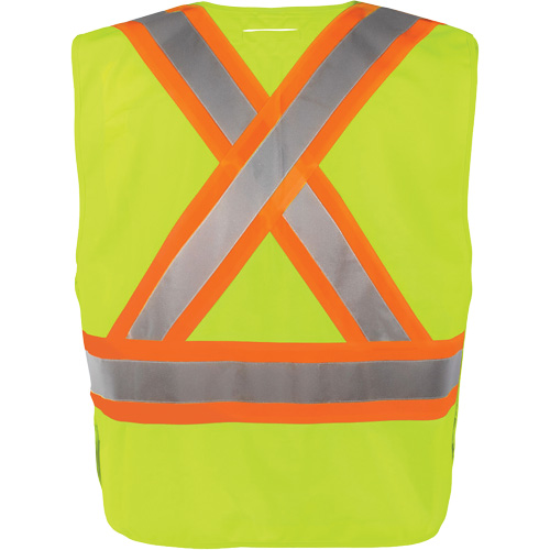 High-Visibility 5-Point Tear Away Vest, High Visibility Orange, Medium/Small, Polyester WestPier