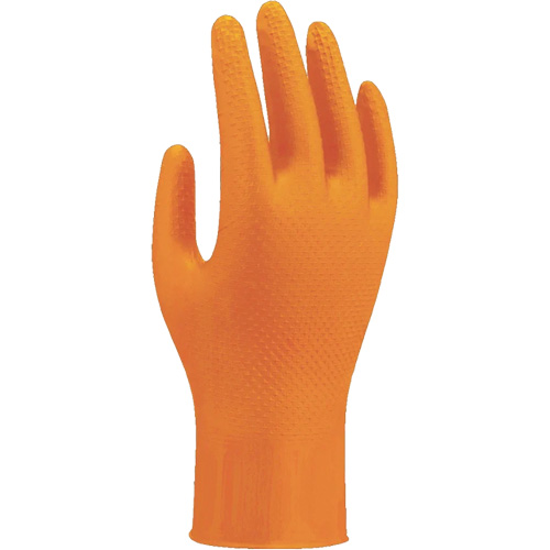 Gants jetables haute visibilit&eacute; 709HVO, 8/Moyen, Nitrile, 8 mils, Sans poudre, Orange WestPier