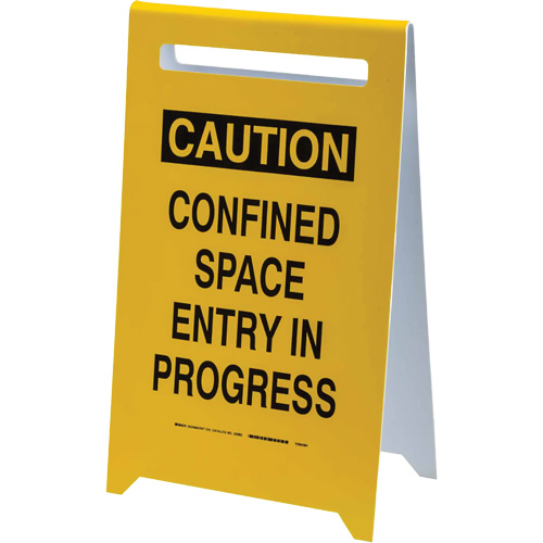 "Caution Confined Space Entry In Progress" Floor Sign, English WestPier