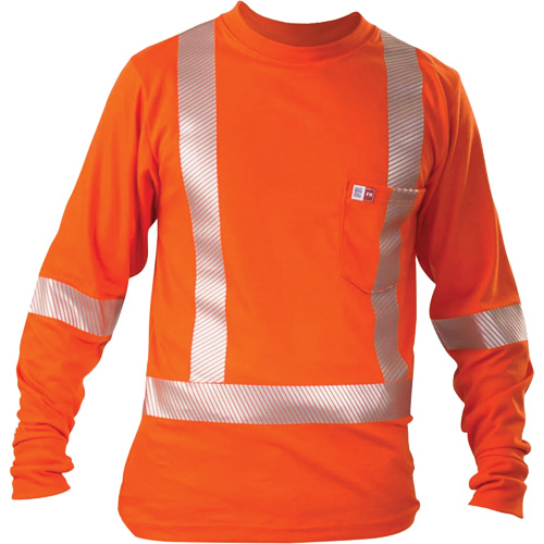 Long-Sleeved T-Shirt, Large, Orange WestPier