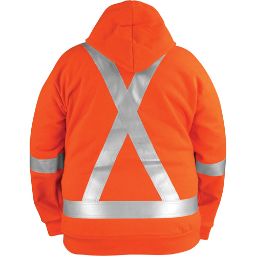 High-Visibility Wind Resistant Zip-Front Sweatshirt with DetachableHood, Men's, 3X-Large, High Visibility Orange, 27.7 cal/cm² WestPier