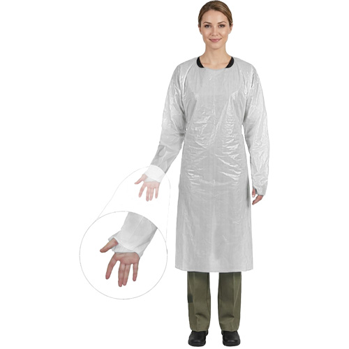 Blouse CoverMe avec passe-pouces, Taille unique, Blanc, Poly&eacute;thyl&egrave;ne WestPier