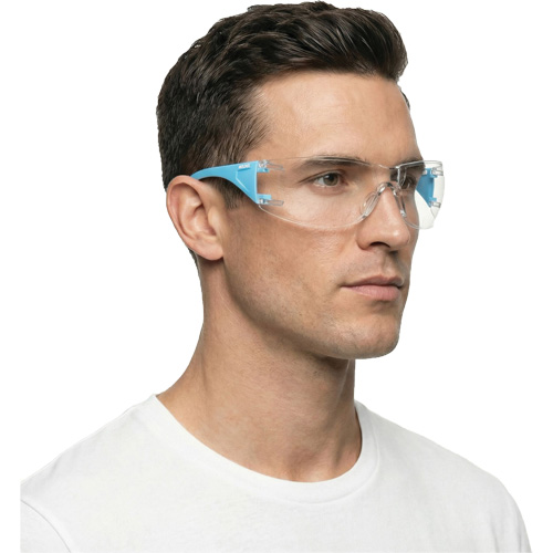 Adapt Lite Blue/White Safety Glasses, Clear Lens, Anti-Fog/Anti-Scratch, ANSI Z87+/Meets/Exceeds CSA Z94.3 WestPier