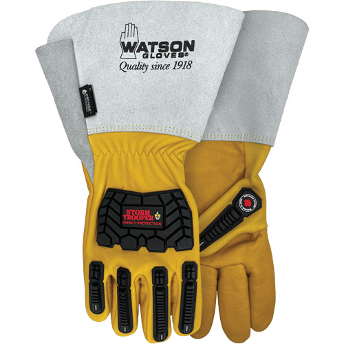 Gants r&eacute;sistants &agrave; leau Storm Trooper, 2T-Grand, Paume en Cuir de vache, Poignet Manchette WestPier