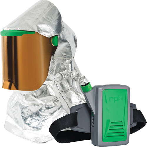 Z-Link Radiant Heat Respirator with Belt Mount & Blower, Facepiece Respirator/Headcover & Faceshield, Lithium-Ion Battery WestPier