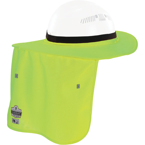 Bordure FR vert lime pour casque de chantier avec cache-cou WestPier