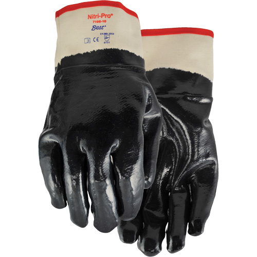 Nitri-Pro&reg; Coated Gloves, 9/Large, Nitrile Coating, Jersey/Cotton Shell WestPier