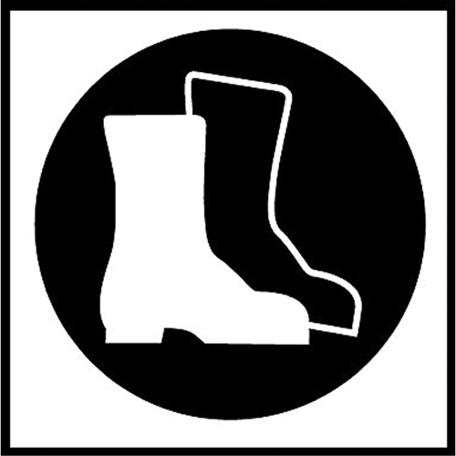 Right to Know Pictogram Labels -Boots, Vinyl, Sheet, 5/8" L x 3/4" W WestPier