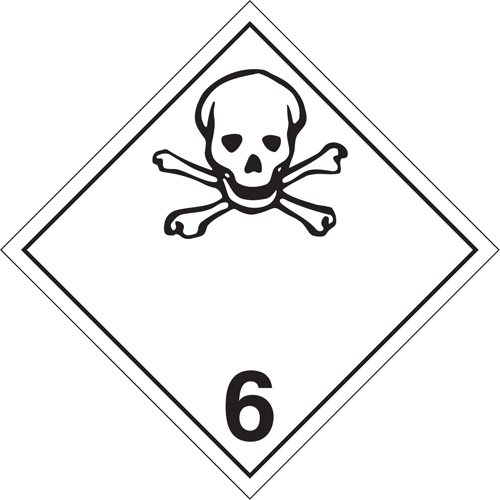 Toxic Materials TDG Placard, Aluminum WestPier