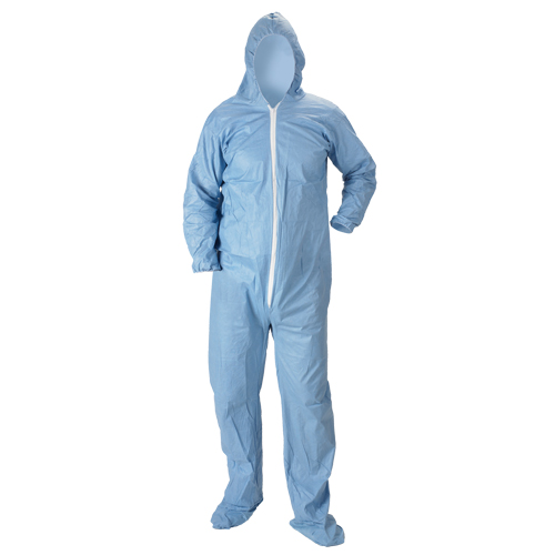 Combinaison &agrave; capuchon ignifuge Pyrolon Plus 2 avec bottes, Petit, Bleu, Tissu ignifug&eacute; WestPier