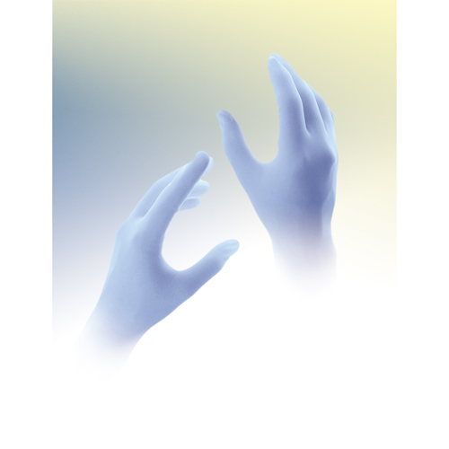 Gants jetables Qualatrile QRP, Moyen, Nitrile, 5 mils, Sans poudre, Bleu WestPier