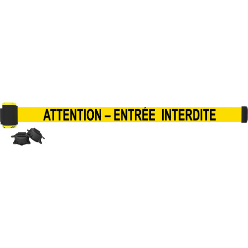 Barri&egrave;re &agrave; fixation murale, Plastique, Fixation magn&eacute;tique, 7', Ruban Noir et jaune WestPier