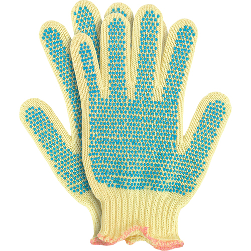 Gants en tricot avec pois, Taille Petit/7, Calibre 7, Rev&ecirc;tement PVC, Enveloppe en Kevlar, ANSI/ISEA 105 niveau 2 WestPier