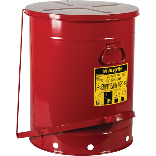 Oily Waste Cans, FM Approved/UL Listed, 21 US gal., Red WestPier
