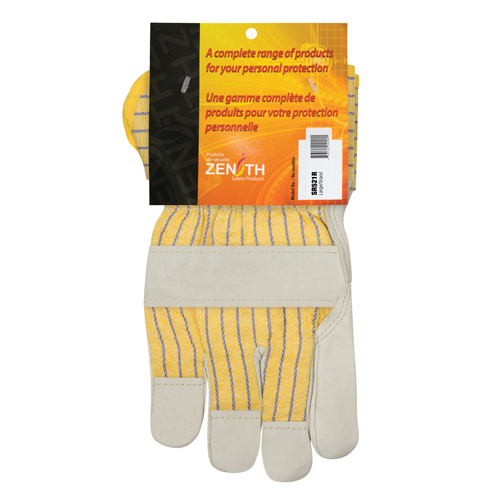 Gants d'ajusteur doubl&eacute;s pour l'hiver &agrave; paume renforc&eacute;e, Grand, Paume en Cuir fleur de vache, Doublure en Molleton de coton WestPier