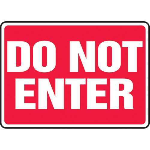 Enseigne  Do Not Enter , 7" x 10", Vinyle, Anglais WestPier