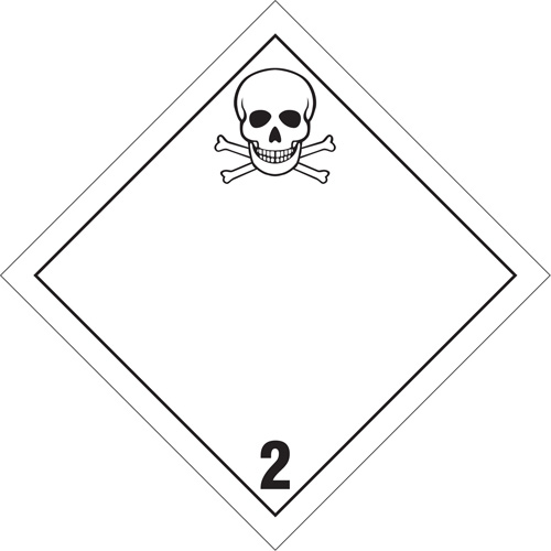 Toxic Gas TDG Placard, Plastic WestPier