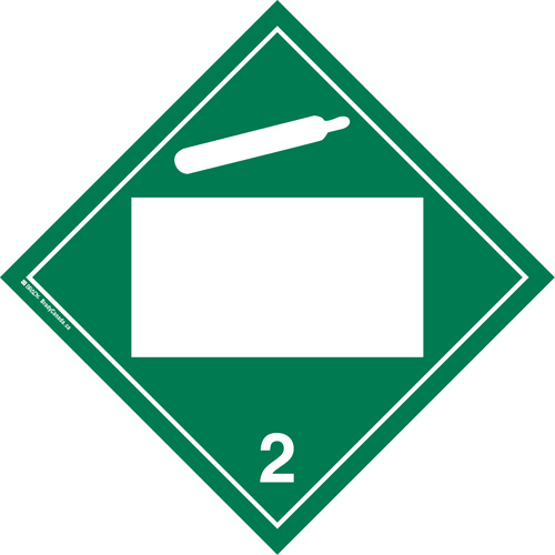 Non-Toxic Gas TDG Placard, Plastic WestPier