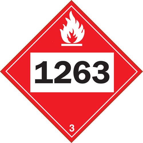 1263 Paint Flammable Liquid TDG Placard, Plastic WestPier