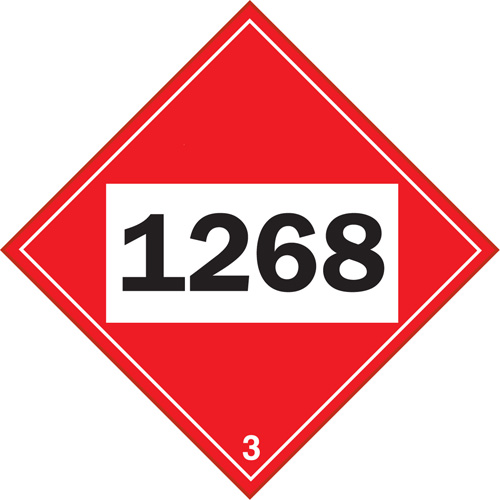 1268 Petroleum Distillates TDG Placard, Plastic WestPier