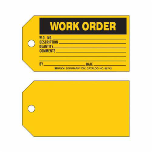 &eacute;tiquette Work Order, Papier, 5-3/4" la x 3" h, Anglais WestPier