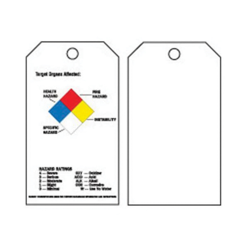 Right-To-Know Tags, Polyester, 3" W x 5-3/4" H, English WestPier