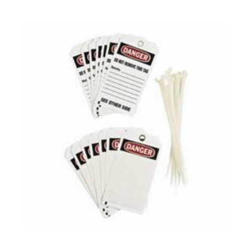 Self-Laminating Accident Prevention Tags, Polyester, 3" W x 5-3/4" H, English WestPier