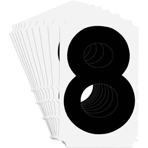 Quick-Align&reg; Individual Gothic Number and Letter Labels, 8, 4" H, Black WestPier