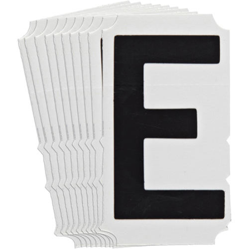 Quick-Align&reg; Individual Gothic Number and Letter Labels, E, 4" H, Black WestPier