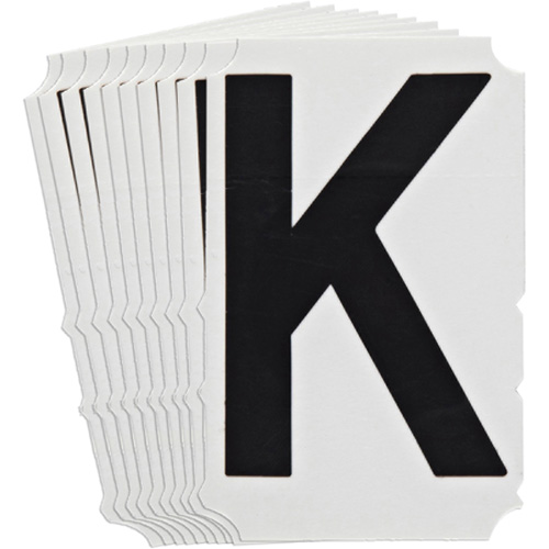 Quick-Align&reg;Individual Gothic Number and Letter Labels, K, 4" H, Black WestPier