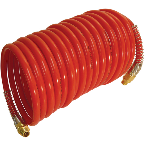 Series 11 Self Storing Nylon Air Hoses, Air, 3/8" ID x 12.5' L, Nylon, 200 PSI at 23 °C WestPier
