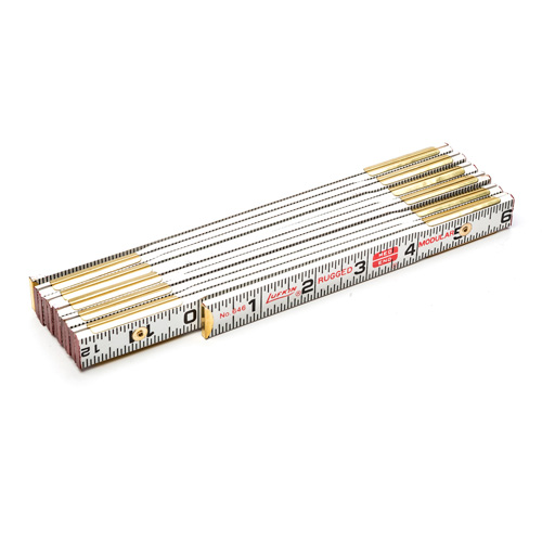 Red End&reg; Masonry Rule, 6' L, Wood, 1/16" Graduations WestPier