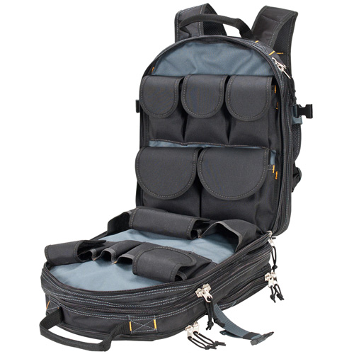 Sacs &agrave; dos pour outils &agrave; 75 pochettes, 13" lo x 17-1/2" la, Noir, Nylon WestPier