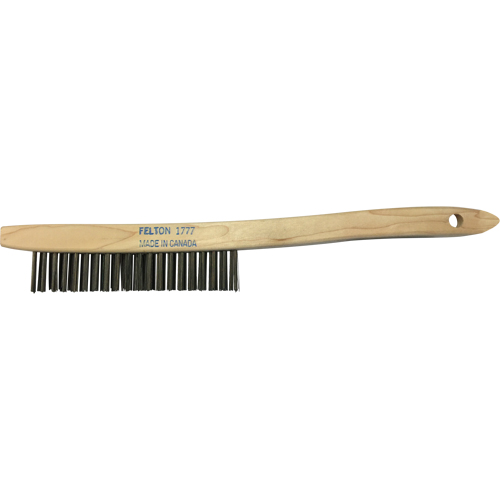Brosses de nettoyage &agrave; manche recourb&eacute;, Acier, 3 x 19 rangs de fils, Longueur 14" WestPier