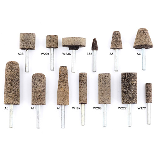 A36Q Resin Bonded Mounted Points, A11, Aluminum Oxide, 11/16" Dia., 2" L, 36 Grit WestPier