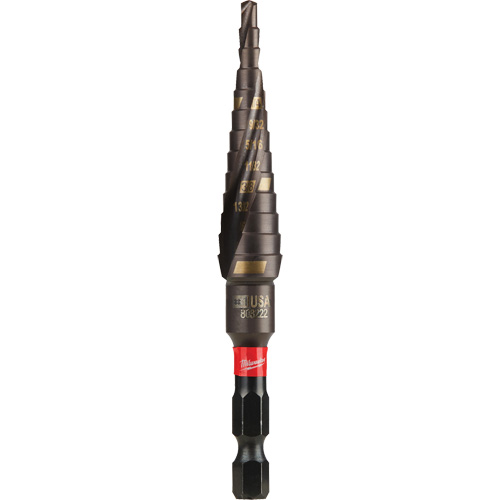 Foret &eacute;tag&eacute; #1 Shockwave Impact Duty, 1/2" - 1-1/8", Incr&eacute;ments de 1/32", Titane WestPier